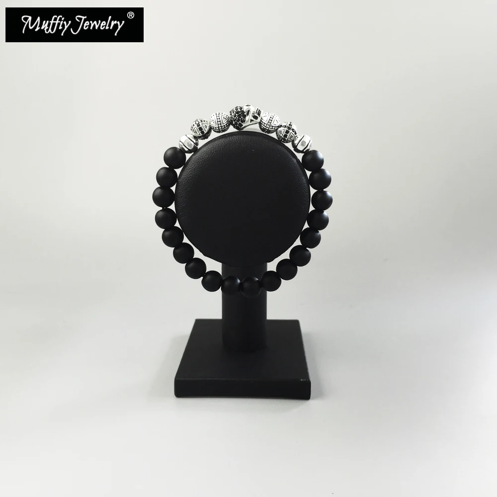 Браслет с бусинами в виде черепа и Креста модное ювелирное изделие европейском