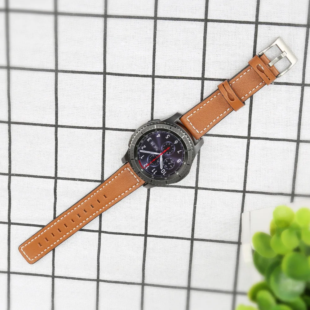 Хохлатая Шестерня S3 frontier ремешок для samsung Galaxy Watch 46 мм S 3 Классический 22 мм кожаный браслет на запястье correa ремешок для часов ремень