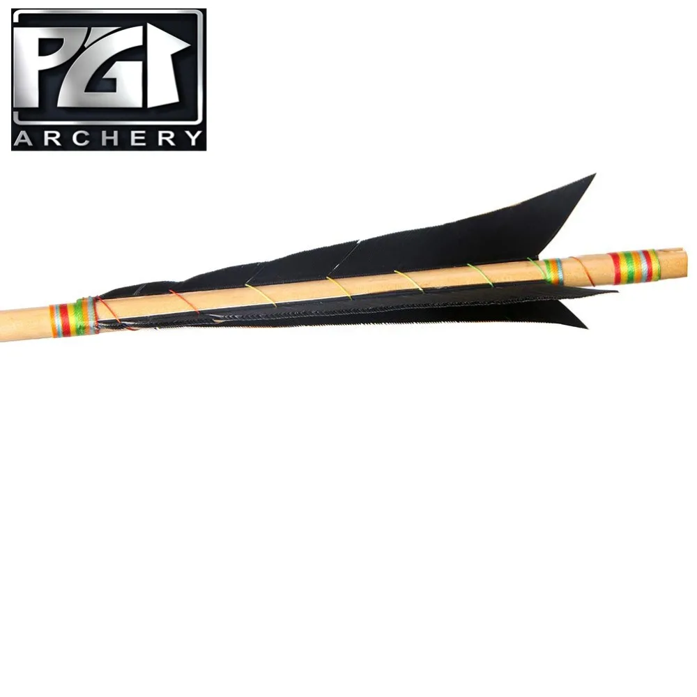 PG1ARCHERY Archery archase Arrows белый щит перо флетчевые деревянные стрелы с полевыми точками