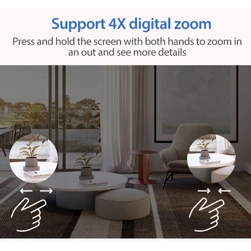 Seesii Внешняя камера видеонаблюдения с автоматическим отслеживанием PTZ IP 1080P