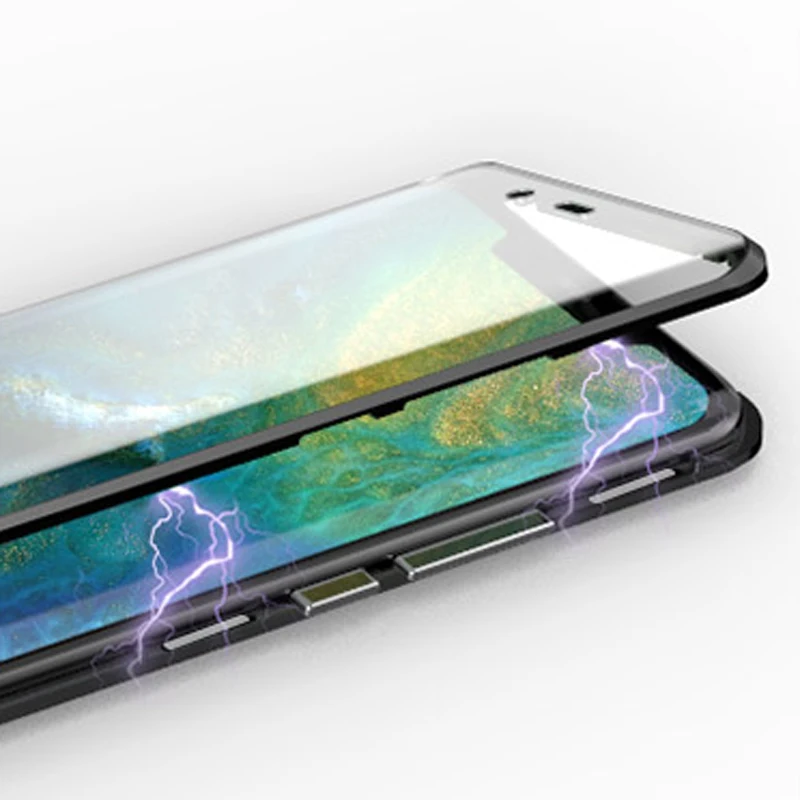 360 полный защитный чехол для Huawei Mate 20 Pro магнитный металлический корпус рамка и