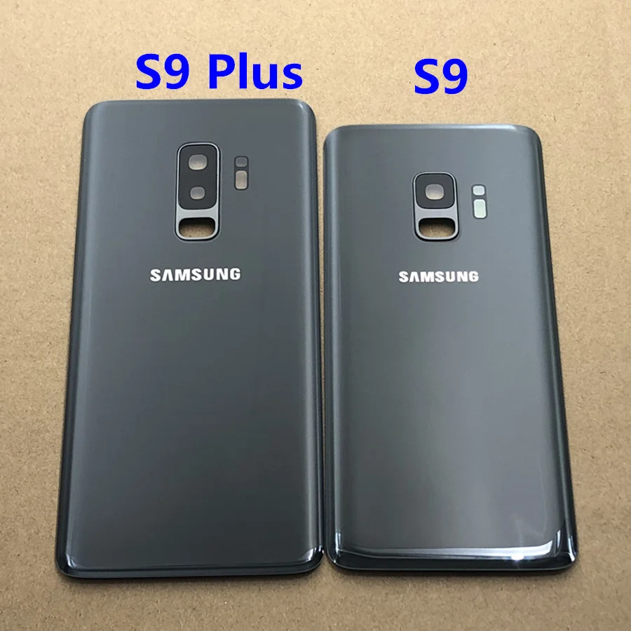 Для SAMSUNG Galaxy S9 G960F S9 Plus G965F Задняя стеклянная крышка батарейного отсека задняя дверь корпус чехол для SAMSUNG S9 S9+ Задняя стеклянная крышка