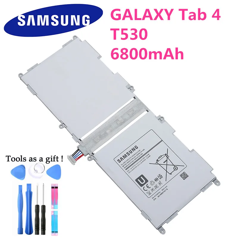 Оригинальная батарея Samsung EB BT530FBC BT530FBU 6800 мАч для Galaxy Tab 4 10 1 &quotSM T530NU T530 T531 T535 T537 +