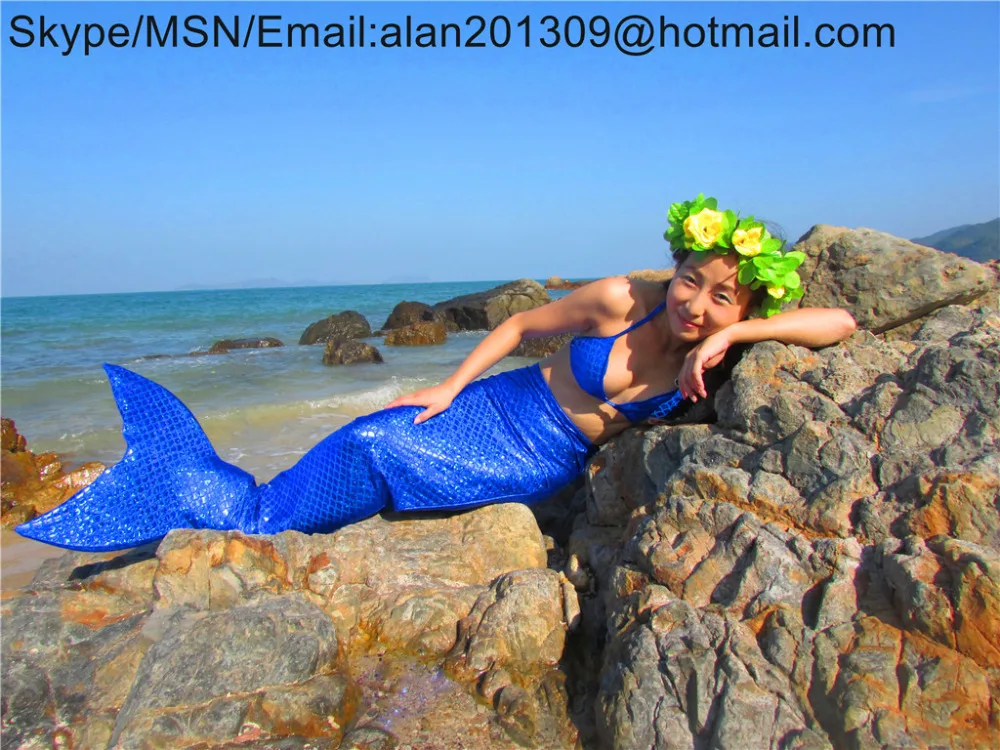 Realistic Swimmable monofin Adult Size Sparkle Swimsuit Fabric Mermaid Tail 008 |