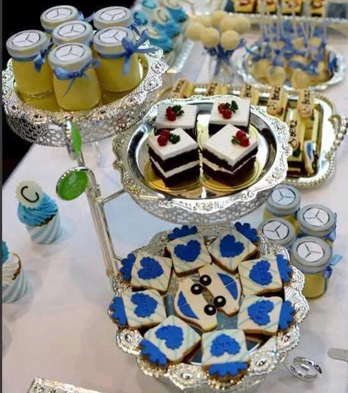 Металлический сервировочный поддон скручивающийся Свадебный центральный декор