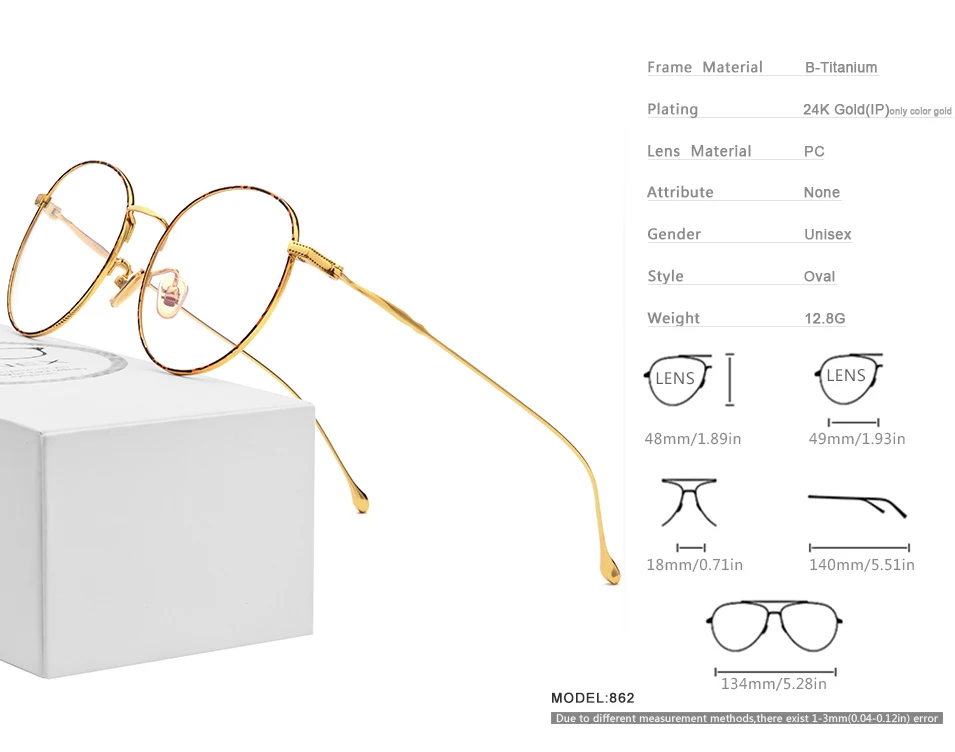 FONEX B Titanium Eyeglasses Frame Women Ultralight Prescription Myopia Optical Glasses Men Round Spectacles Eyewear 862