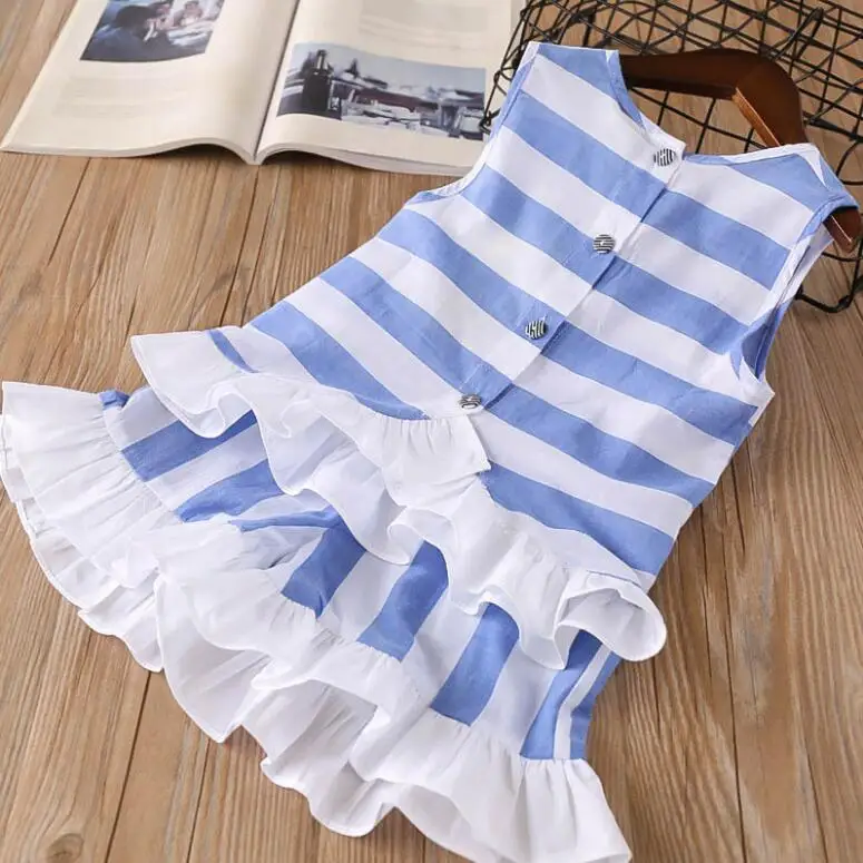 2019 Baby Girls Summer Cotton Striped Vest Sets Ruffles T-shirt+Shorts 5 sets/lot Wholesale Free Shipping | Детская одежда и обувь