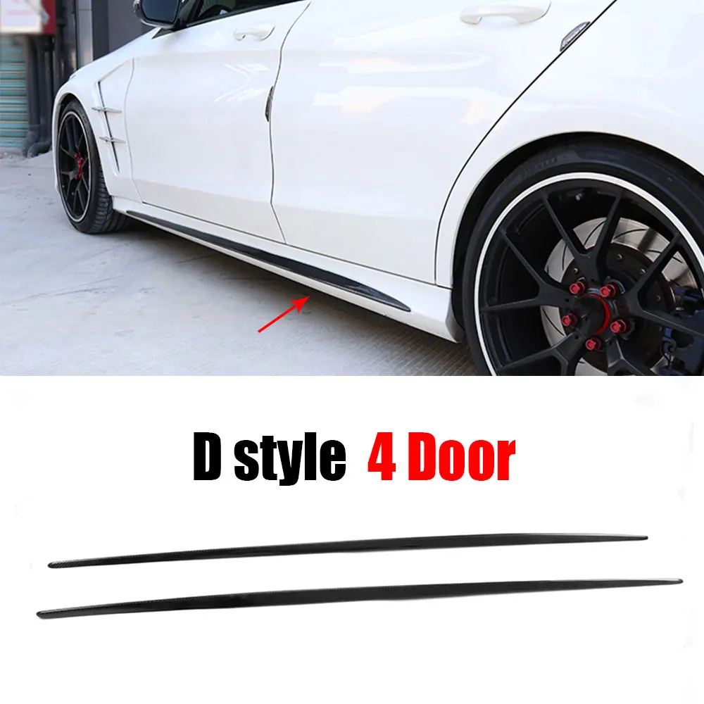 Боковые юбки из углеродного волокна класса в защита для губ Mercedes Benz W205 C205 C63 AMG C200
