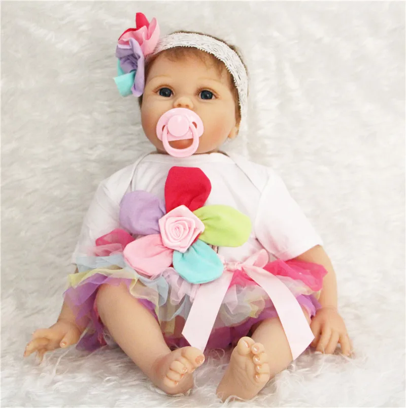 Куклы Reborn babies 22 &quotРеалистичная силиконовая кукла reborn для девочек с цветным