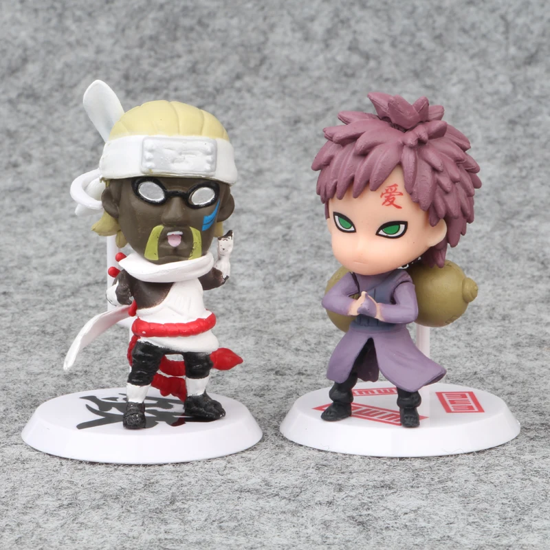 6 шт/много с героями аниме «Наруто» фигурку Nendoroid Psychic зверь милый Гаара SASUKE kakashi Itachi Ninja коллекция моделей pvc S