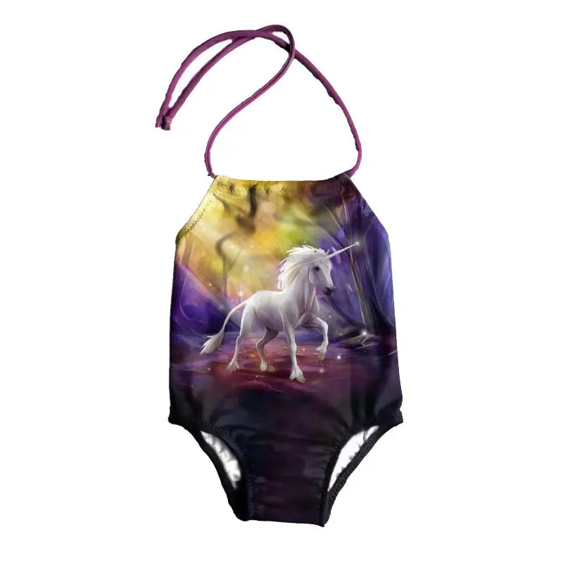 Новинка 2019 летние милые купальники для маленьких девочек с мультяшным