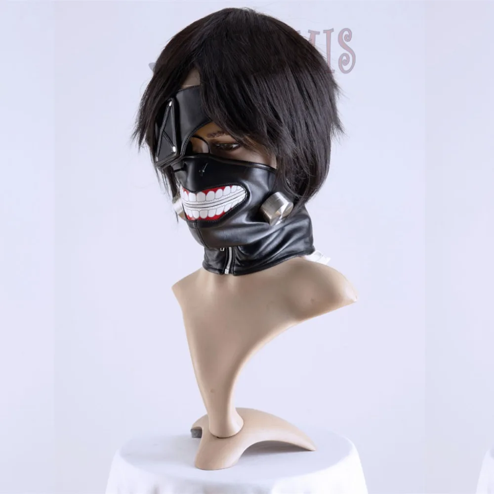 Athemis Токийский Гуль Kaneki Кен маска Регулируемая Молния маски и Блиндер высокое качество