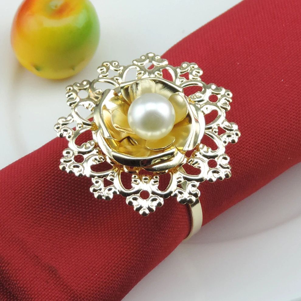 12 шт./лот Континентальная салфетка для ресторанов отелей жемчужное кольцо полое