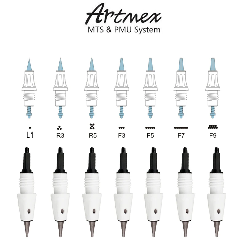 

100pieces L1/R3/R5/F3/F5/F7/F9 replaced cartridges for Dr.pen A3 & Artmex v3 v6 v8 V9 v1 anti aging micro-needles derma pen