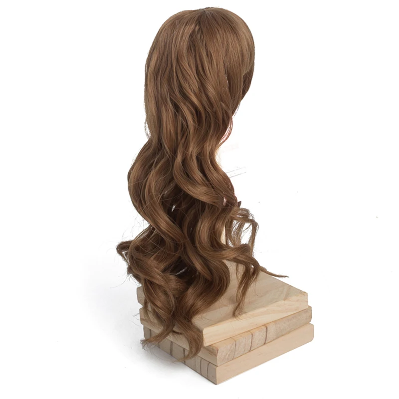 Cateleya BJD wig high temperature fiber Aristocratic series big wave long curly hair neat bangs brown1/3 1/4 1/6 accessories | Игрушки и