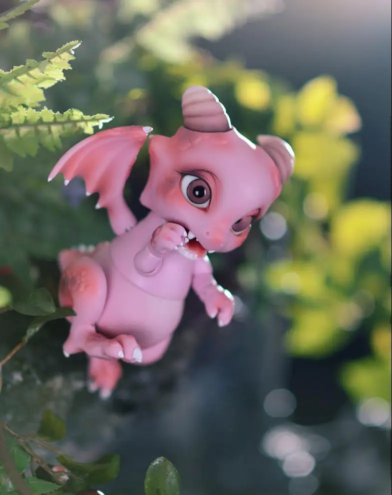 1/8 весы BJD Обнаженная кукла около 15 см. BJD/SD милый дракон recast. не включает одежду