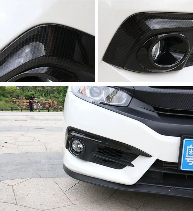 2 шт. накладки на передние противотуманные фары для Honda Civic 2016|Хромирование| |