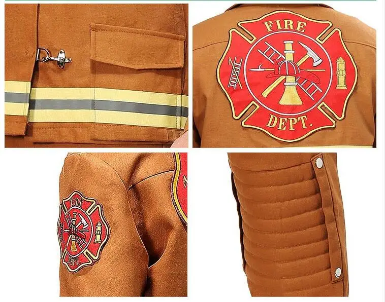 

Irek New Party Halloween Costume Adult Children Firefighter Rescue Team Cosplay Costumes Carnival Movie Costumes