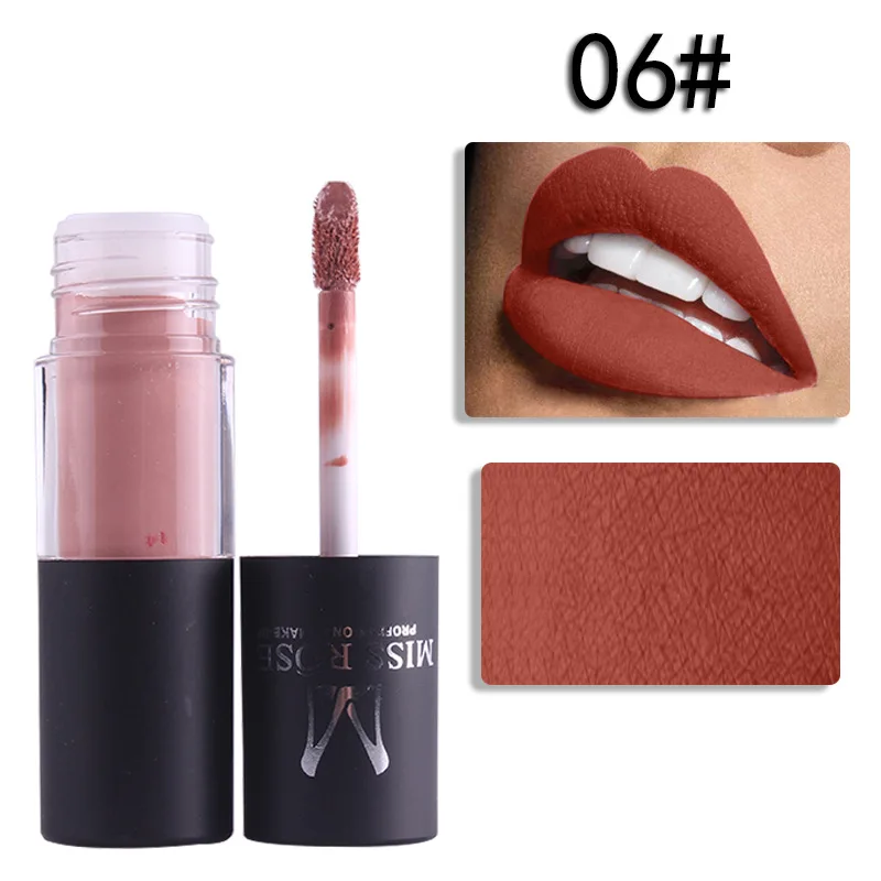 MISS ROSE блеск для губ Водонепроницаемая губная помада матовая длинная