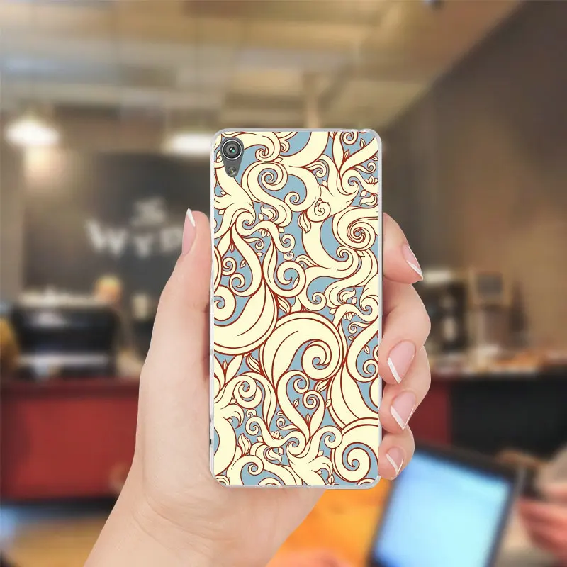 Красивая мандала цветок печати Мягкий силиконовый чехол для телефона sony Xperia Z Z1 Z2