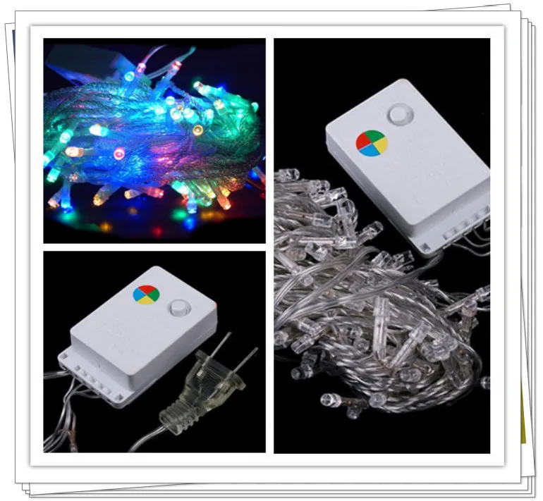 Holiday Sale Outdoor 10m 100 LED string 8 Colors choice Red/green/RGB Fairy Lights Waterproof Party Christmas Garden lights | Лампы и