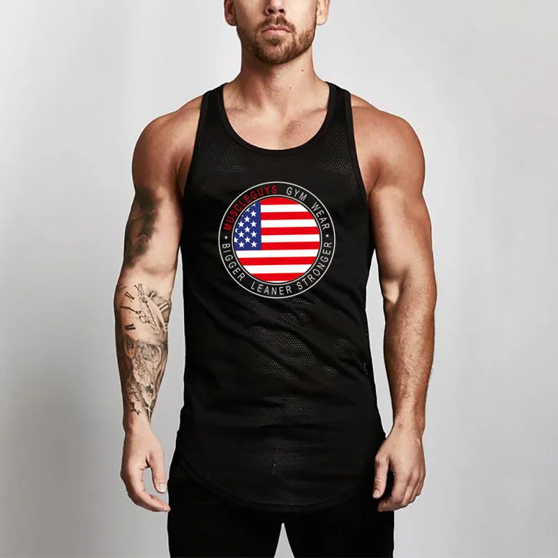 Muscleguys одежда для спортзала брендовая мужская майка бодибилдинга и фитнеса жилет