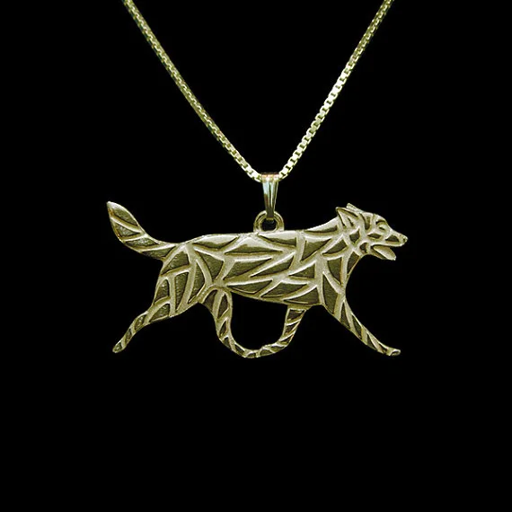 Австралийское движение Kelpie-золотой и серебряный кулон ожерелье ювелирные