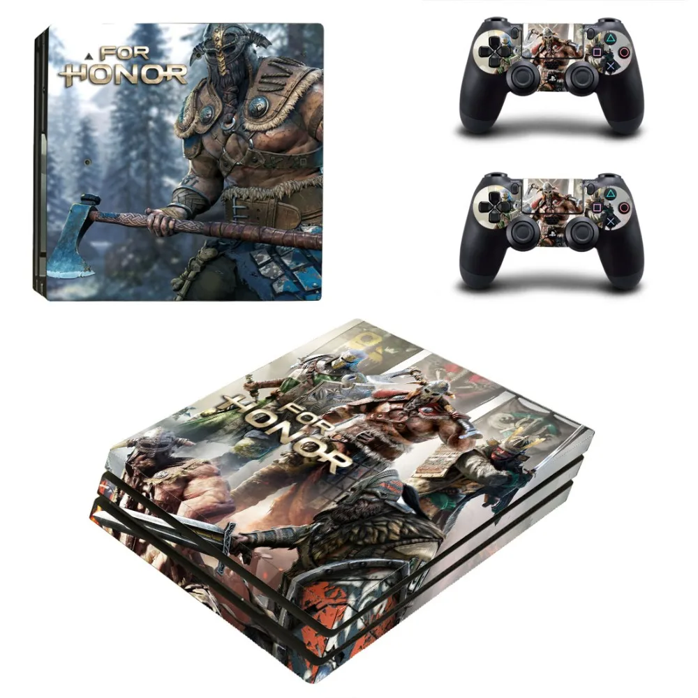 Виниловые наклейки для игровой приставки Honor PS4 Pro консоли PlayStation 4 и 2 контроллера