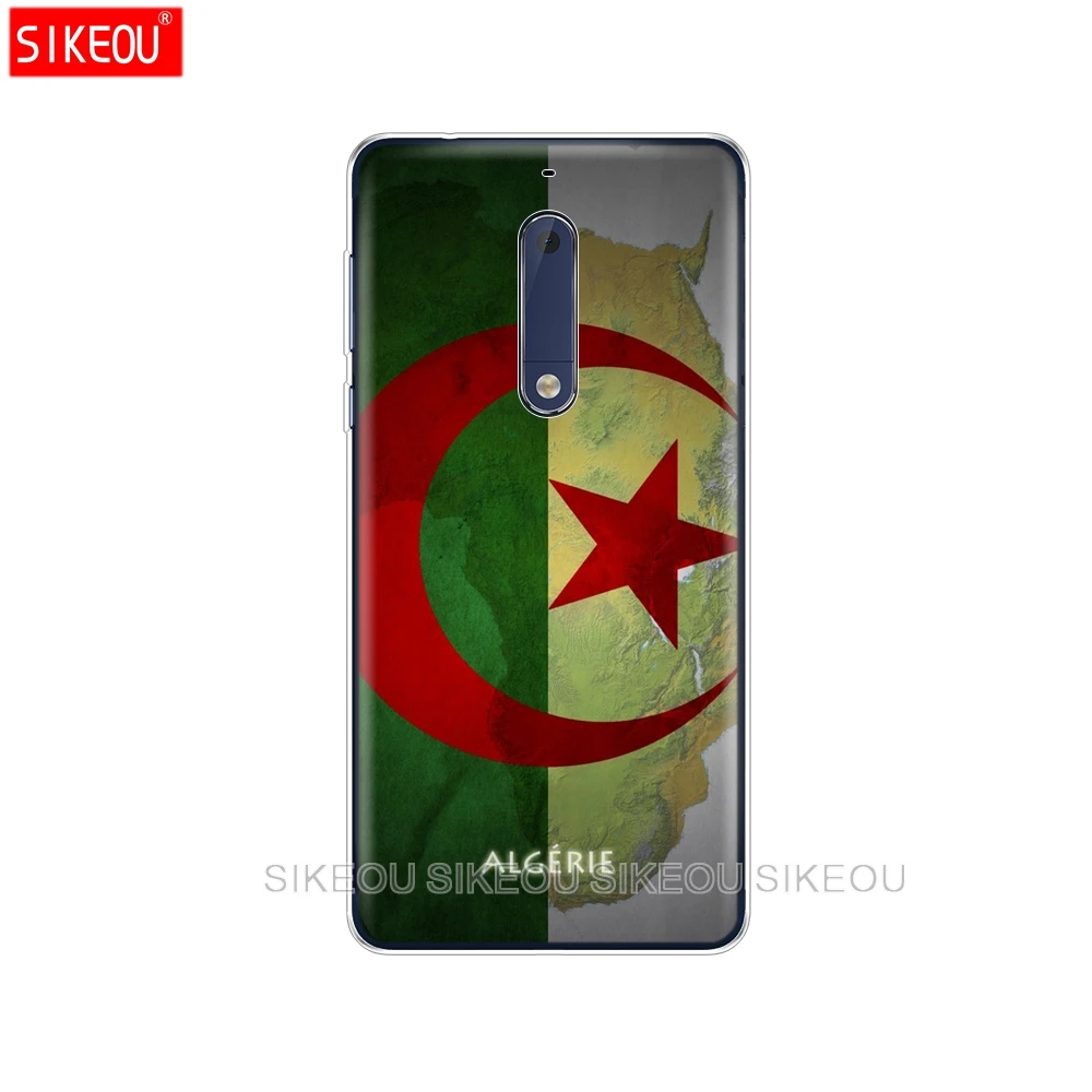 Силиконовый чехол для телефона Nokia 5 3 6 7 PLUS 8 9 /Nokia 1 2 2018 с флагом Алжира|Бамперы| |