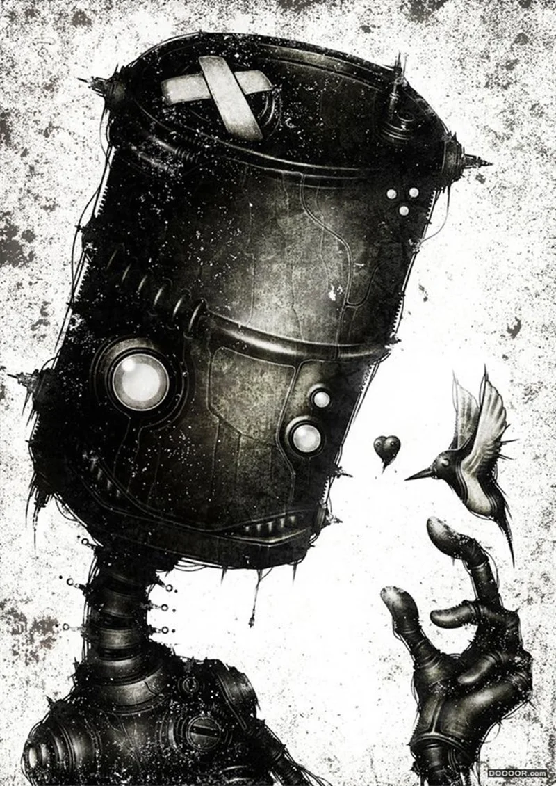 Научно фантастический японский робот Гейша классический винтажный Ретро Крафт