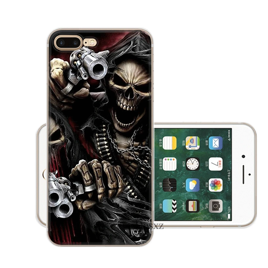 H10 Мобильный твердый корпус для телефона чехол для iPhone 11 Pro X XR XS Max iPhone 6 6s 7 8 Plus 5 5S SE чехол череп - Цвет: H10