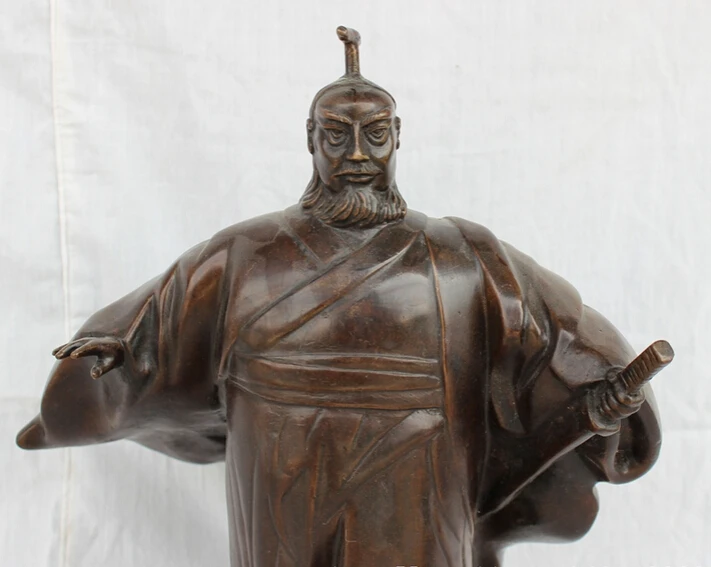 song voge gem S3108 11&quot Chinese Bronze Great Warrior Dynasty First Emperor of Qin Shi Huang Statue | Дом и сад
