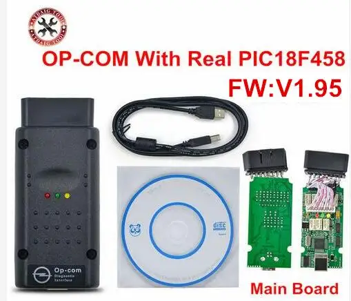 V195 Новейший OPCOM V1.64 1,70 1,95 для Opel OBD2 Opel OP-COM интерфейс сканер диагностический инструмент с реальным чипом PIC18F458 - Цвет: V195
