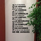 Испанский ДОМ ПРАВИЛА Виниловые наклейки на стену Наклейка семейная цитата в испанском стиле украшение для дома SPS-19