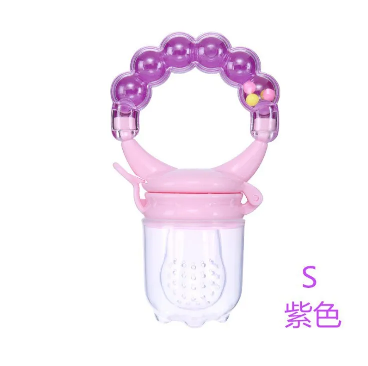 purpleS Детская пустышка, детское фруктовое зубное кольцо, кормушка, BPA FERR, Детская соска для кормления, новорожденные вещи, бутылочка для кормления - Цвет: purpleS