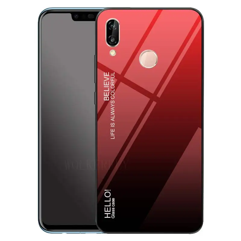 50 шт./лот чехол из закаленного стекла с градиентом для Huawei mate 20 P30 P20 pro 20X honor 9i 10 lite 8X