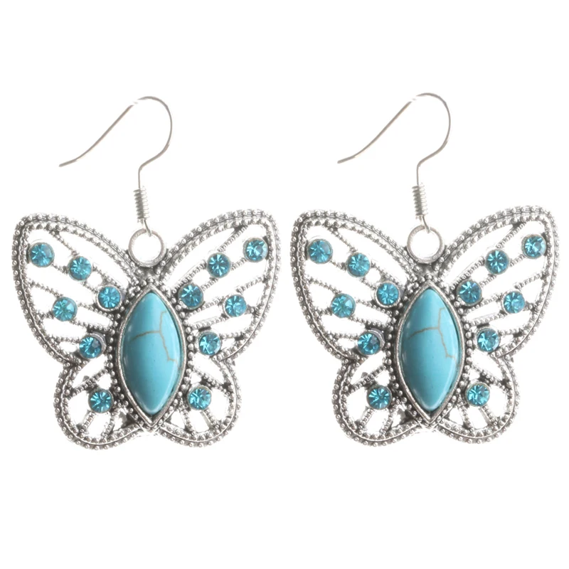 Модные ожерелья с подвеской в виде бабочки серьги капли ювелирные изделия для