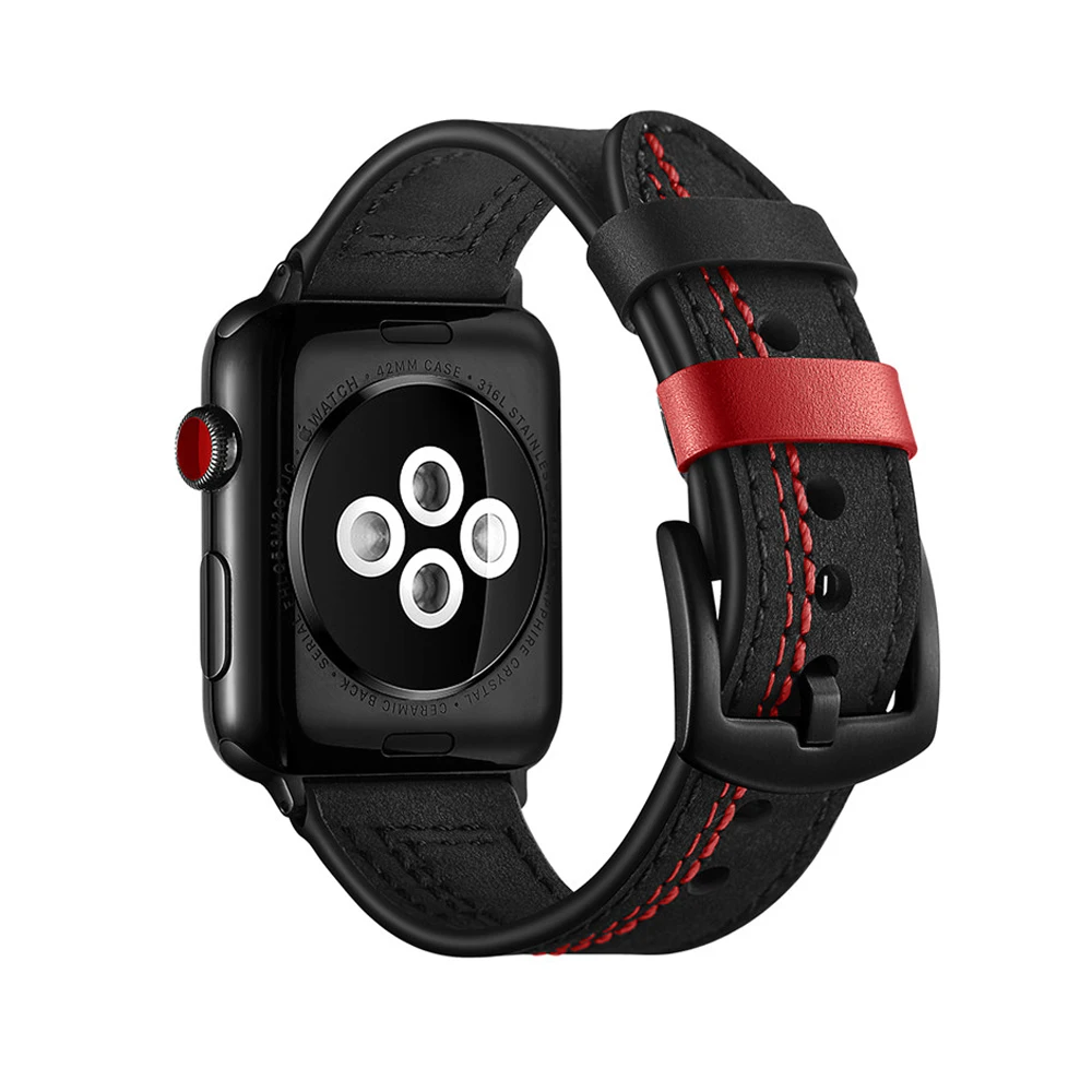 Ремешок кожаный для Apple watch band 44 мм 40 42 мм/38 браслет из натуральной кожи наручных