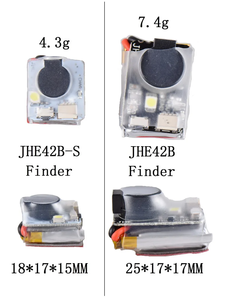 

Finder JHE42B JHE42B_S 5V Super Loud Buzzer Tracker 110dB with LED Buzzer Alarm For FPV Racing Drone Flight Controller