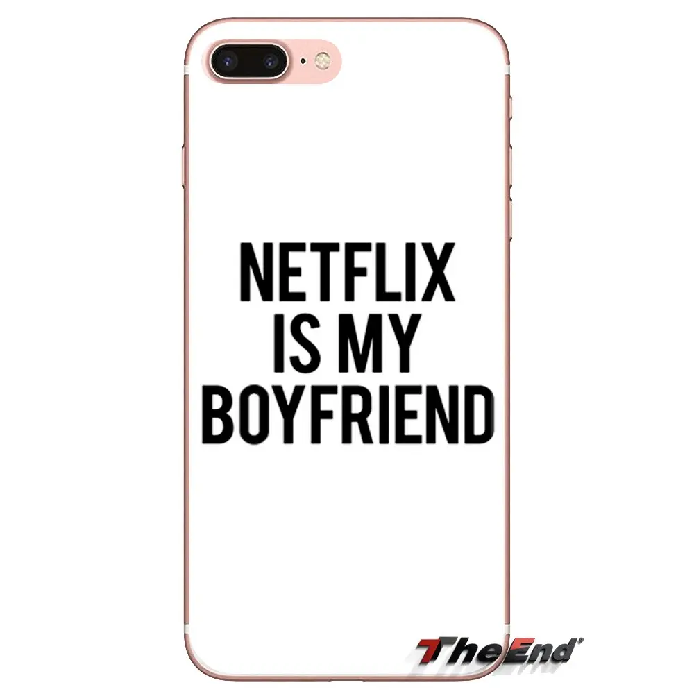 Прозрачный чехол из ТПУ для iPod Touch Apple iPhone 4 4S 5 5S SE 5C 6 6S 7 8 X XR XS Plus MAX netflix is my boyfriend Quote
