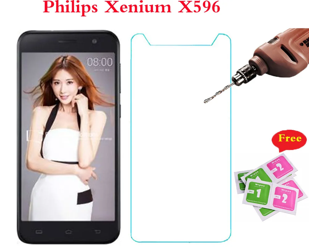 Screen Protector phone For Philips Xenium X596 Tempered Glass SmartPhone Film Protective Cover | Мобильные телефоны и