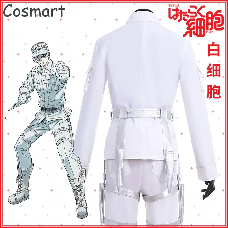 Amine Cells At Work White Blood Cell Hataraku Saibou Cosplay Costume Leukocyte U-1146 Uniform For Halloween Suit | Тематическая