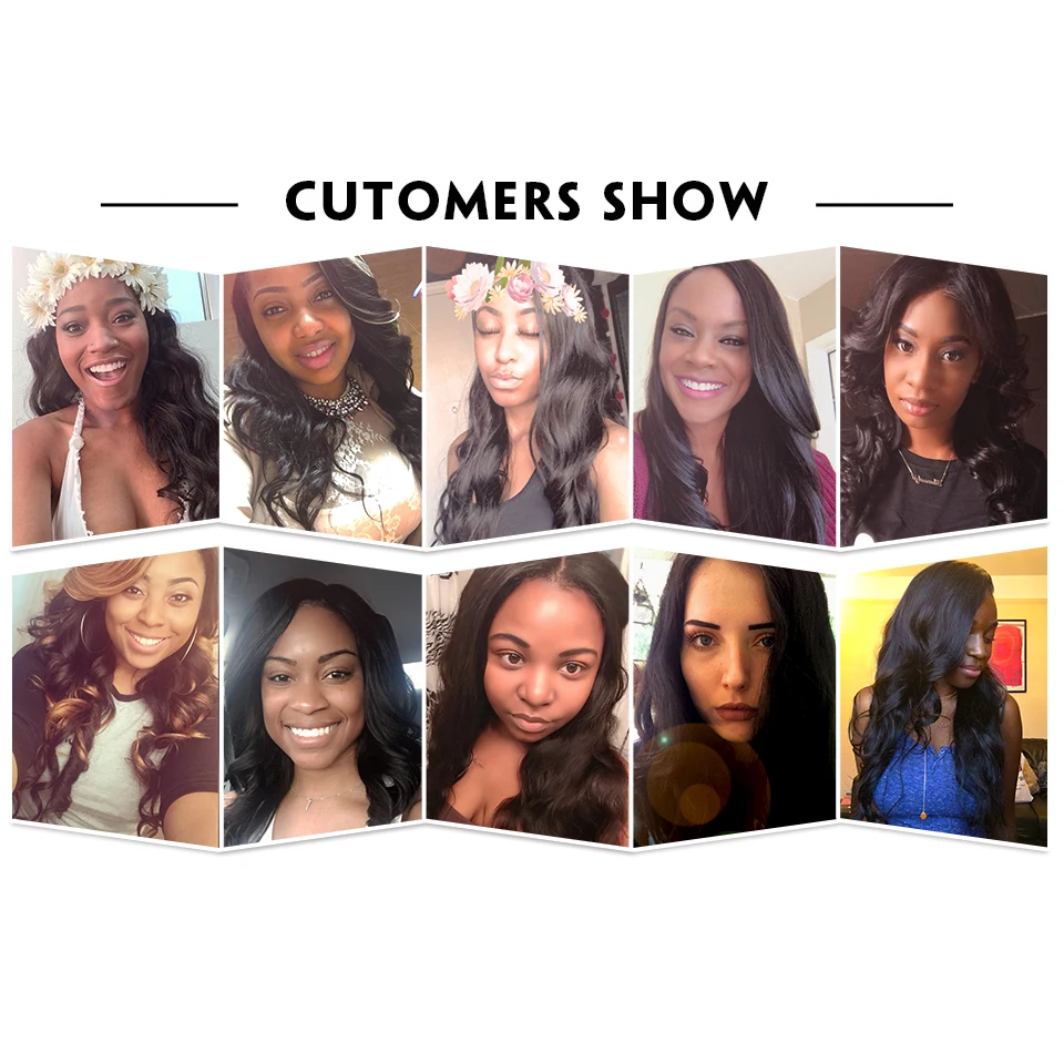 360 Frontal With Bundles Brazilian Body Wave Queen Mary 100% Non Remy Human Hair Weft Pre Plucked Lace Bundle | Шиньоны и парики