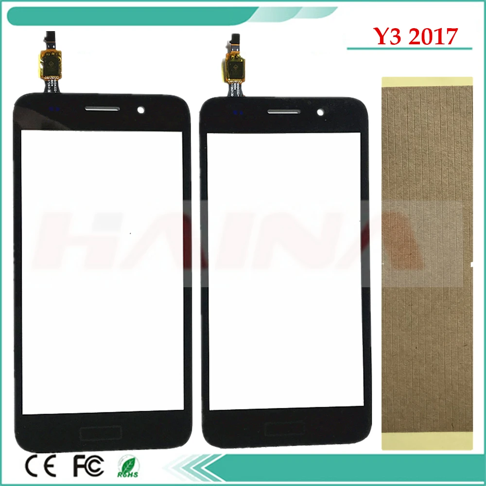 

Touch Screen For Huawei Y3 2017 CRO-U00 CRO-L02 CRO-L22 TouchScreen Digitizer Front Glass Touch Panel Sensor 3m Tape Touchpad