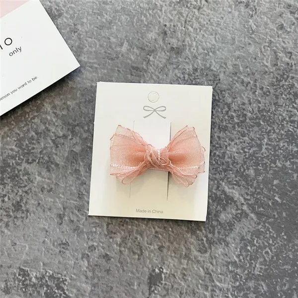 hair clip 7 10 шт./лот, Модный милый бант, Шпилька для волос, однотонный цвет, простой бант, аксессуары для волос, пряжа, заколка для волос, конский хвост, Очелье - Цвет: hair clip 7