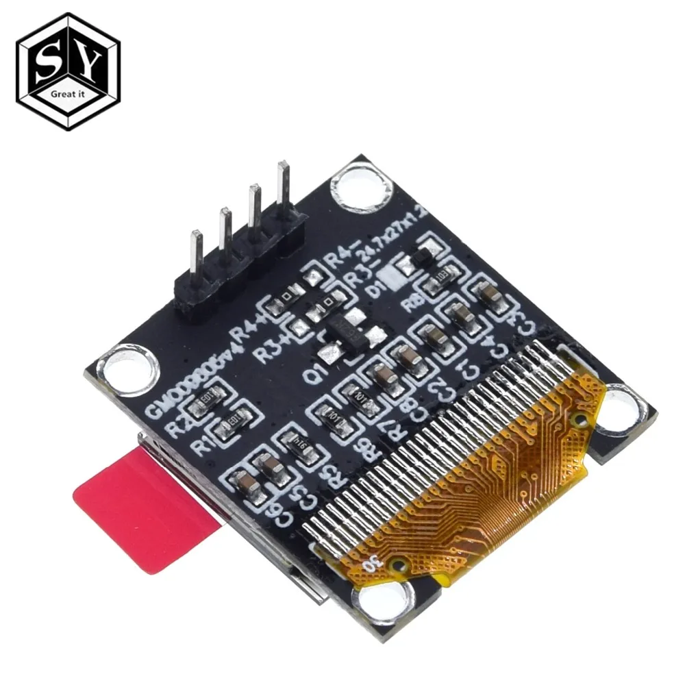 0,96 дюймов IIC Серийный белый OLED дисплей модуль 128X64 IEC SSD1306 12864 плата с ЖК-экраном GND VCC SCL SDA 0,9" для Arduino черный