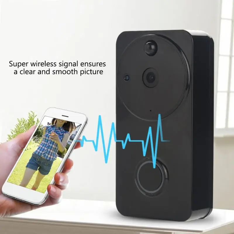Низкая мощность видеодомофон Wi Fi дверной звонок WIFI Звонок камера для квартиры ИК