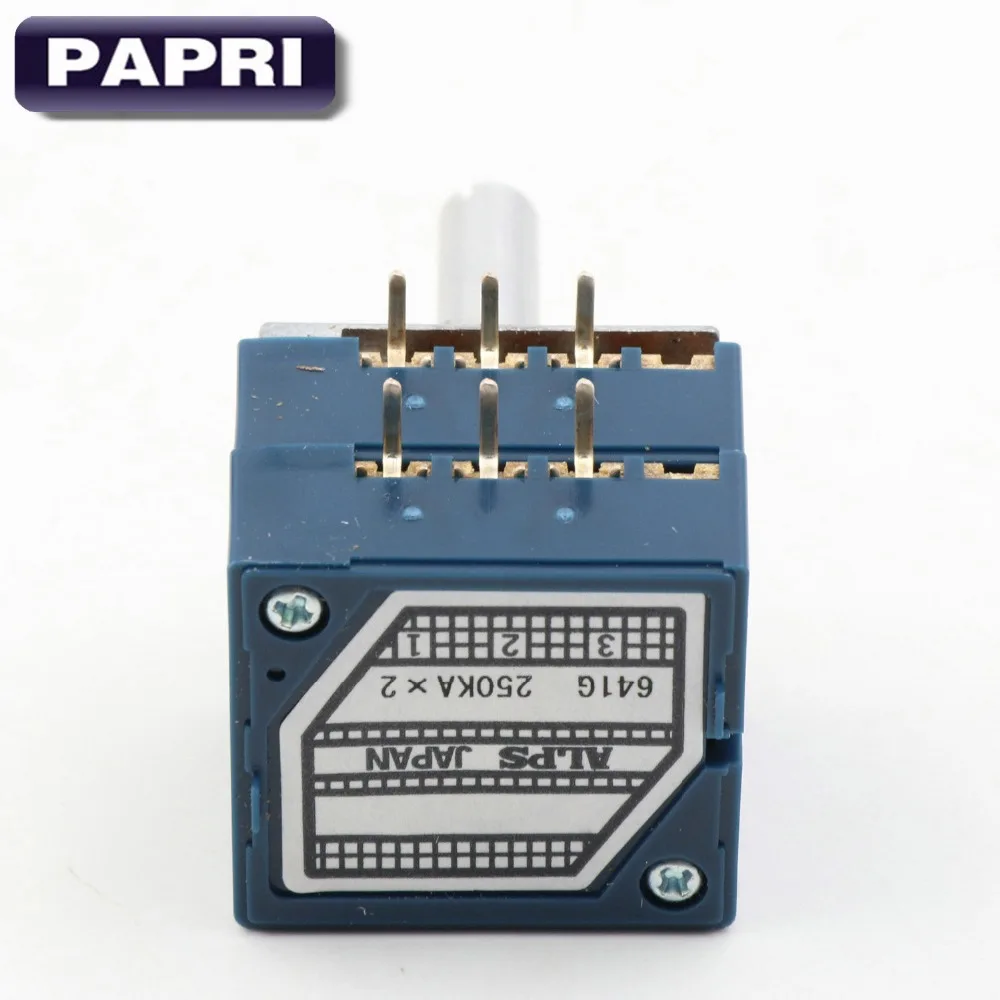 PAPRI 1 шт. 2x250KA Япония ALPS RK27 Тип 6 мм стерео регулятор громкости журнала горшок
