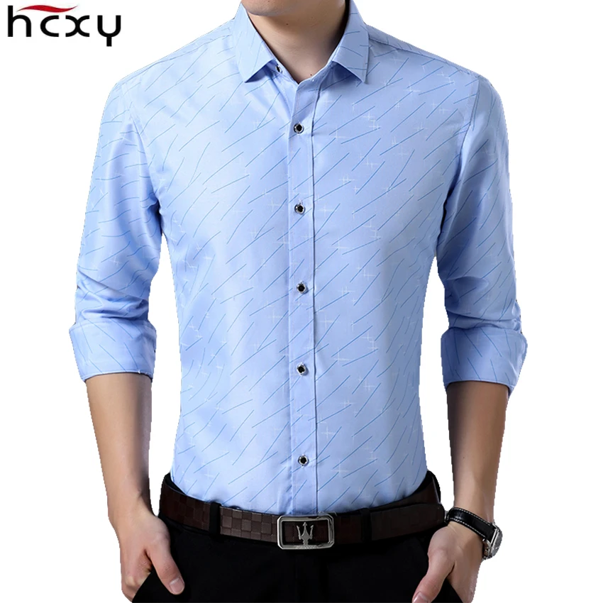HCXY 2019 мужские коммерческие повседневные рубашки мужская рубашка с длинными