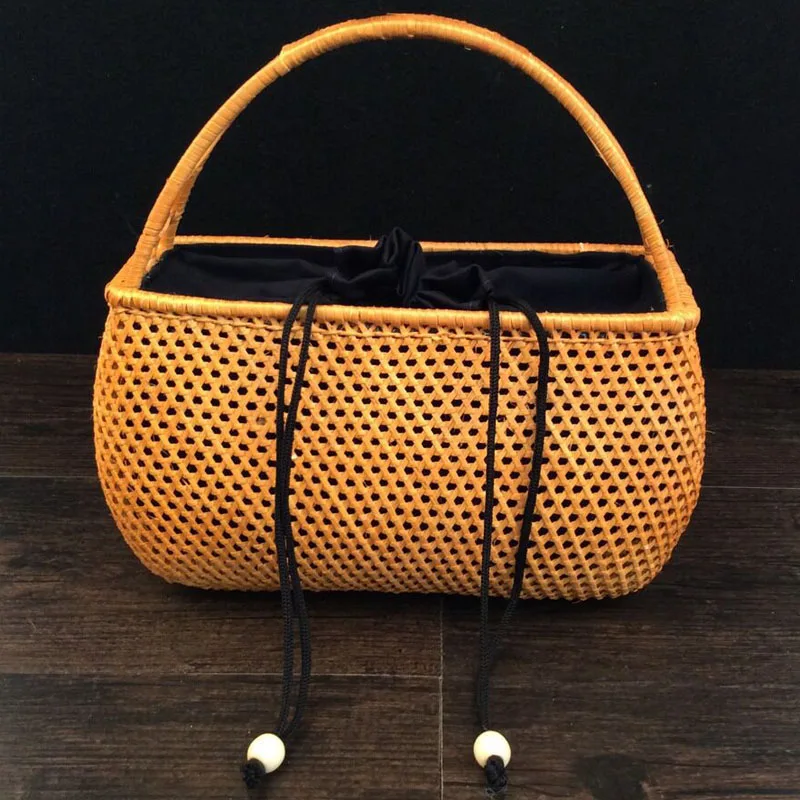 Дизайнерские сумки 2020 Высококачественная Сумочка из ротанга органайзер